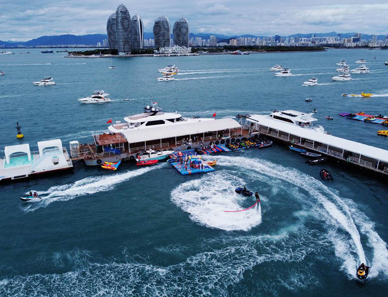 ?ыс маусымында Хайнаньны? Санья ?аласында су жобалары танымал болды