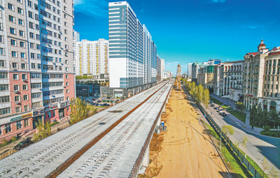 ?аза?станда?ы Астана же??л рельс? жобасы орны?ты салынып жатыр