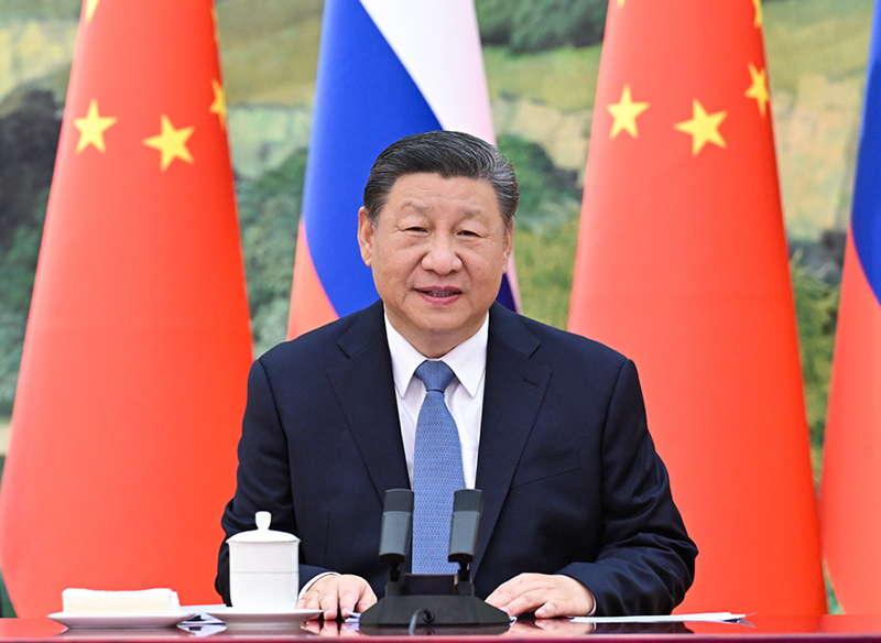 ?ХР Т?ра?асы Цзиньпин Ресей Президент? Владимир Путинмен бейне кездесу ?тк?зд?