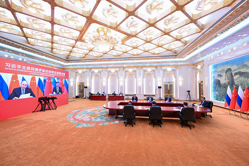 ?ХР Т?ра?асы Цзиньпин Ресей Президент? Владимир Путинмен бейне кездесу ?тк?зд?