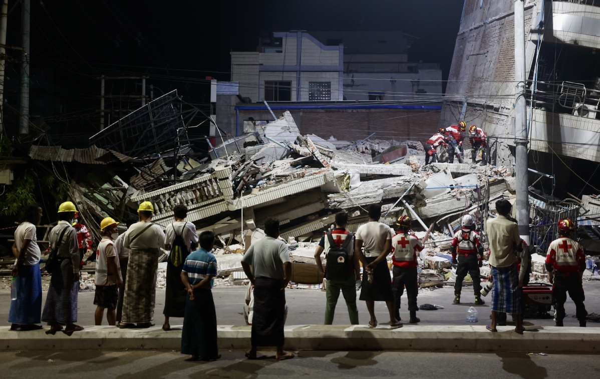 ?ытай ??т?ару тобы Мьянманы? жер с?лк?н?с?нен зардап шеккен аудандарында к?н?-т?н? то?таусыз ??т?ару ж?мыстарын ж?рг?зд?