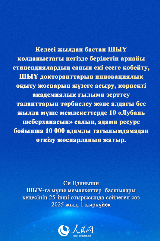 Си Цзиньпинн?? ШЫ?-?а м?ше мемлекеттер басшылары ке?ес?н?? 25-?нш? отырысында?ы ма?ызды с?з?
